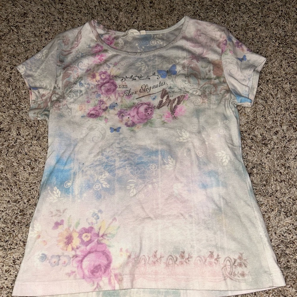 Floral y2k Shirt - Multicolor